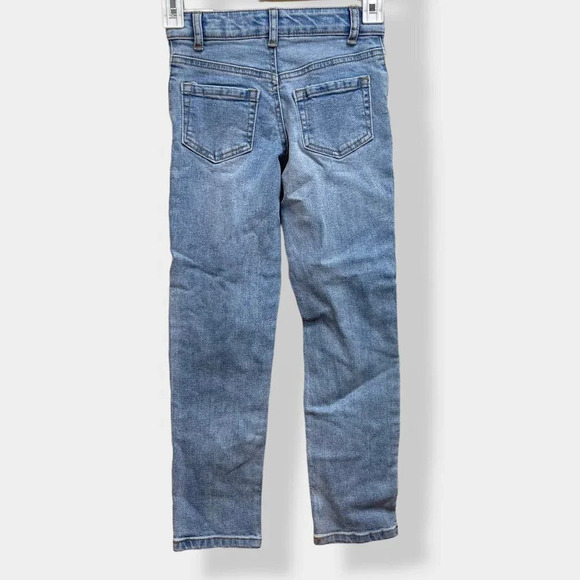 Cat & Jack Girls Floral Embroidered Button Front Girlfriend Jeans - Picture 2 of 4